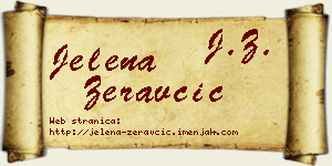 Jelena Žeravčić vizit kartica